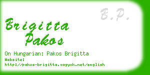 brigitta pakos business card